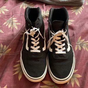 Black and White Vans High Tops